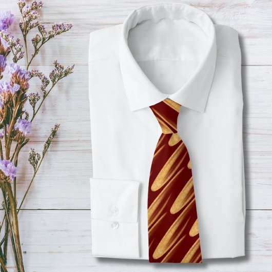 Groom Gold und Dark Red Wedding Neck Tie Krawatte