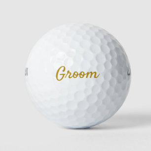 Groom Gold und White Souvenir Golfball