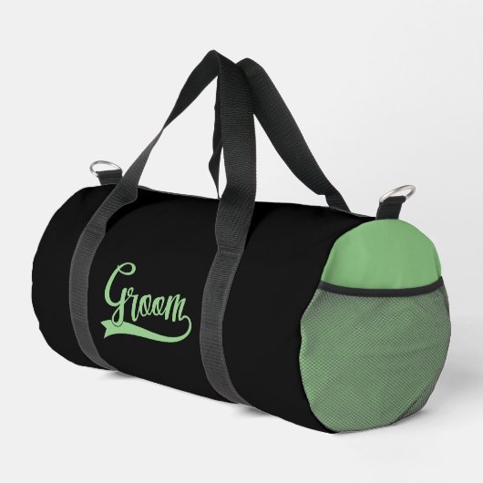 GROOM Green Black Duffle Bag (Rechte Ecke)