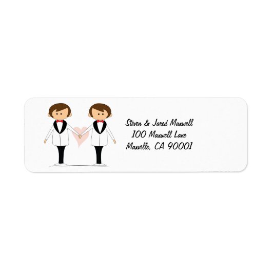 Groom & Groom Address Labels (Vorne)