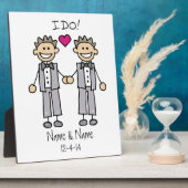 Groom Groom I Do Personalized Wedding Fotoplatte (Seite)