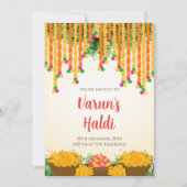 Groom Haldi Einladungen Digital Boy Pithi Karten (Vorderseite)
