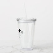 Groom Heart and Arrow Wedding Acryltrinkbecher (Links)