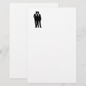 Groom-Hochzeit Briefpapier (Vorne/Hinten)