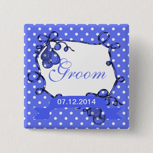 Groom-Hochzeitsknopf Button (Vorderseite)