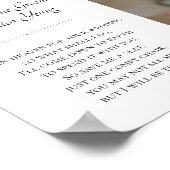 Groom in Heaven Foto Memorial Wedding Poster (Ecke)