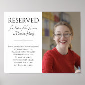 Groom in Heaven Foto Memorial Wedding Poster (Vorne)