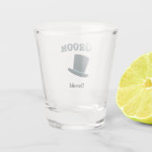 GROOM Individuelle Name Top Hat Biersorte Schnapsglas (Rückseite)