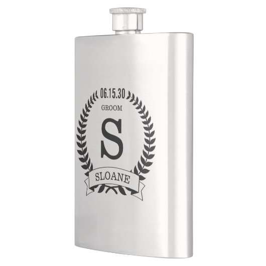 Groom Initial Flachmann (Links)