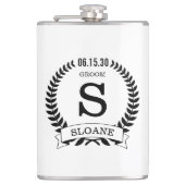 Groom Initial Flachmann (Vorderseite)