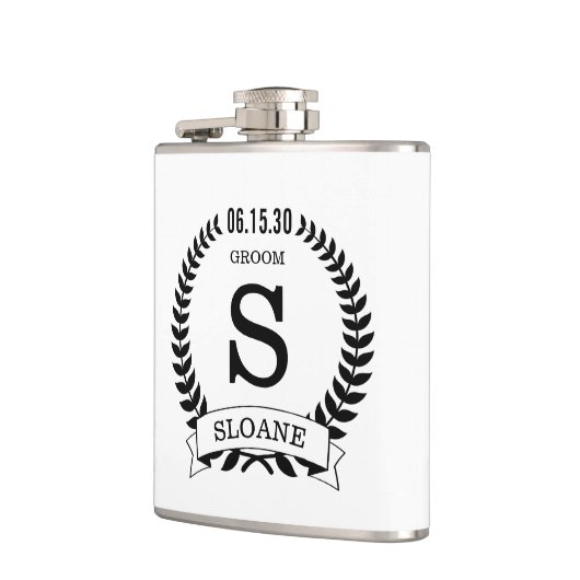 Groom Initial Flachmann (Links)