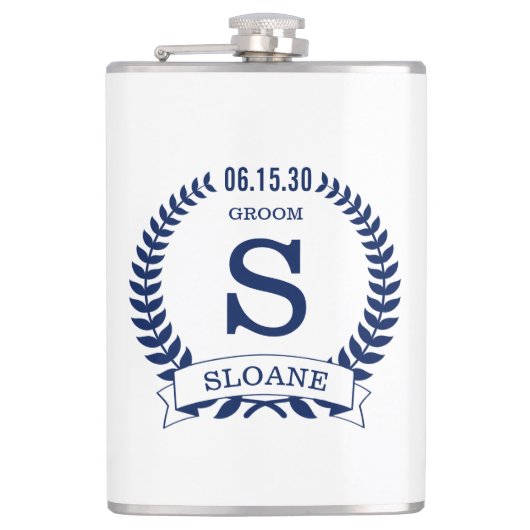 Groom Initial Flachmann (Vorderseite)