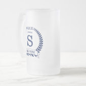 Groom Initial Mattglas Bierglas (Vorderseite Links)