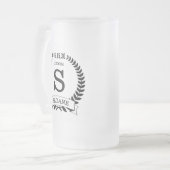Groom Initial Mattglas Bierglas (Vorderseite Links)