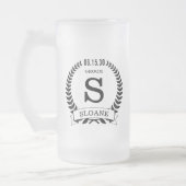 Groom Initial Mattglas Bierglas (Links)