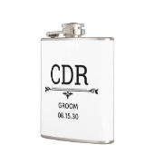 Groom Initials Flachmann (Links)