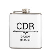 Groom Initials Flachmann (Vorderseite)