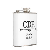 Groom Initials Flachmann (Rechts)