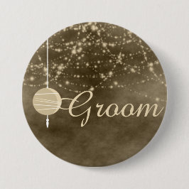 Groom Ivory Lanterns Button