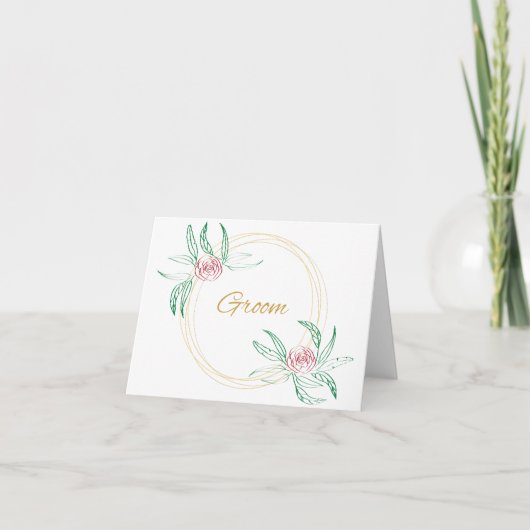 Groom Karte (Vorderseite)