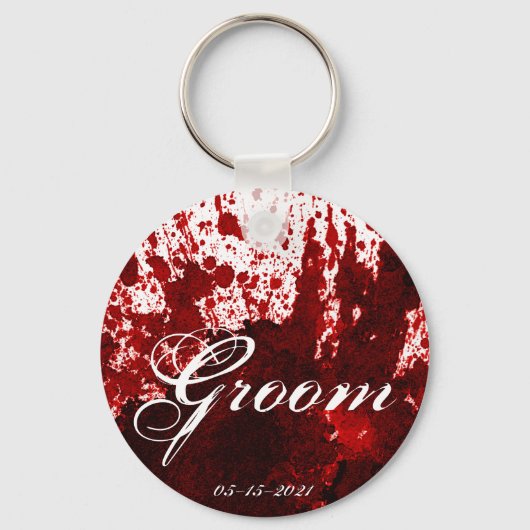 Groom Key Kette Blut Spritzer Vampire Gothic Schlüsselanhänger (Vorderseite)