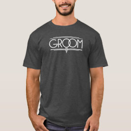 GROOM Lettern Art Deco Hochzeit Probe T-Shirt