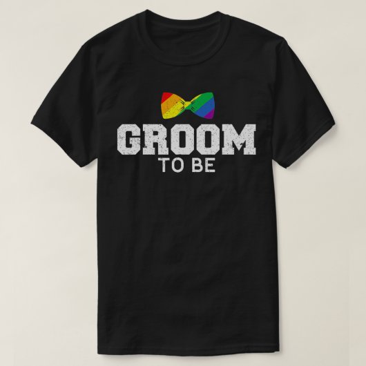 Groom LGB Gay Wedding Bachelor T-Shirt (Design vorne)