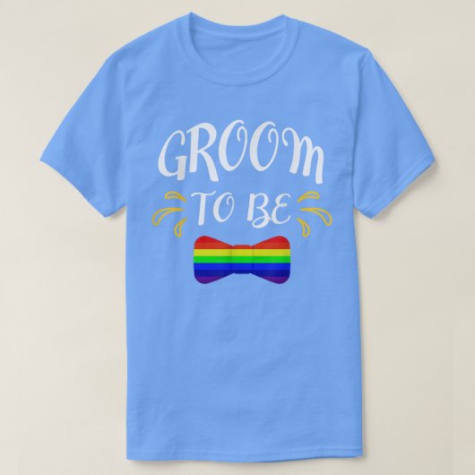 Groom LGBT Gay Wedding Bachelor Party T-Shirt (Design vorne)