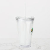 Groom Mexican Folk Floral Monogram Acryltrinkbecher (Rechts)