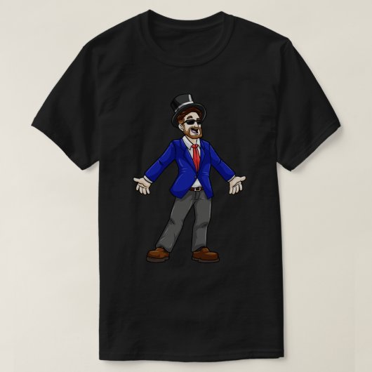 Groom mit Sonnenbrille und Zylinder T-Shirt (Design vorne)
