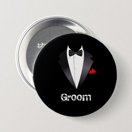 Groom mit Tuxedo-Shirt Button (Vorne & Hinten)