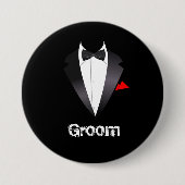 Groom mit Tuxedo-Shirt Button (Vorderseite)