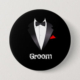Groom mit Tuxedo-Shirt Button