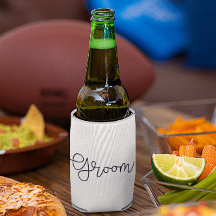 Groom Modern Script Diamond Wedding Party