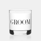 Groom Modernes Personalisiertes Minimalistisch Whiskyglas (Vorderseite)