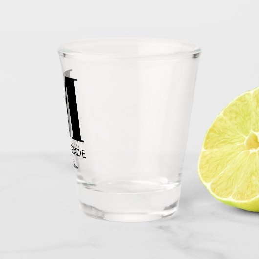 Groom Monogram Name Shotglas Schnapsglas (Rechts)