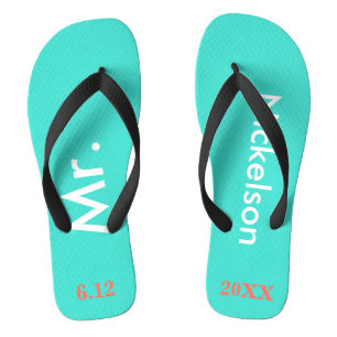 Groom Mr. Turquoise Blue Badesandalen