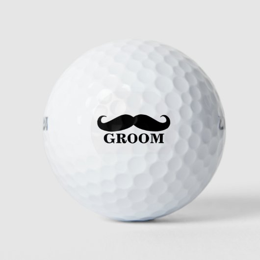 Groom Mustache Gastgeschenke Hochzeiten Personalis Golfball (Vorderseite)