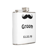 Groom Mustache Hipster Wedding Flachmann (Rechts)