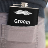 Groom Mustache Hipster Wedding Flachmann