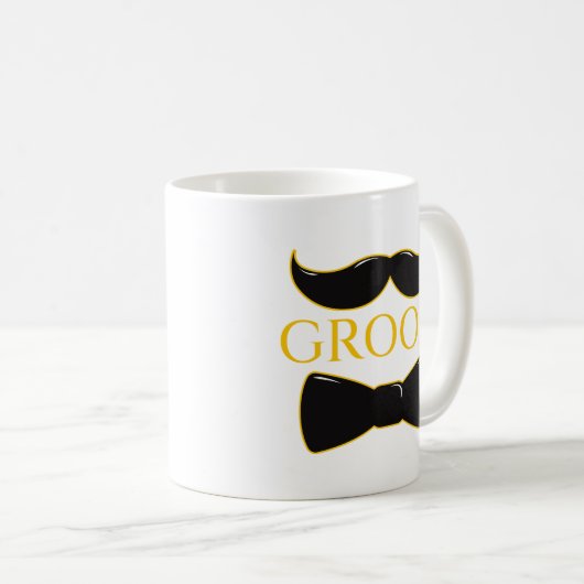 Groom Mustache und Bow-Krawatte Kaffeetasse (VorderseiteRechts)