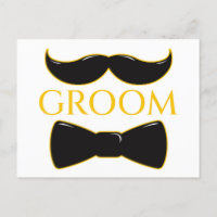 Groom Mustache und Bow-Krawatte