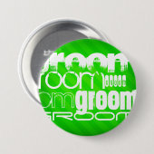 Groom; Neon grüne Streifen Button (Vorne & Hinten)