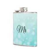 Groom oder Husbands Aquamarin Flask Flachmann (Links)