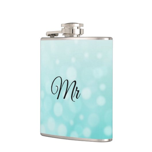 Groom oder Husbands Aquamarin Flask Flachmann (Links)