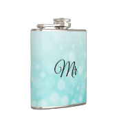 Groom oder Husbands Aquamarin Flask Flachmann (Rechts)