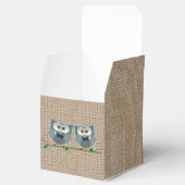 Groom Owls Art Wedding Zelt Gunst Box Geschenkschachtel (Geöffnet)