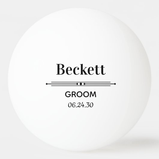 Groom Personalisiert Ping Pong Ball Tischtennisball (Vorderseite)