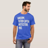 Groom Pontoon Captain Protector Hero Groom T-Shirt (Vorne ganz)