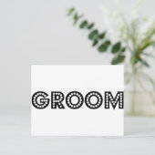 Groom Postkarte (Stehend Vorderseite)